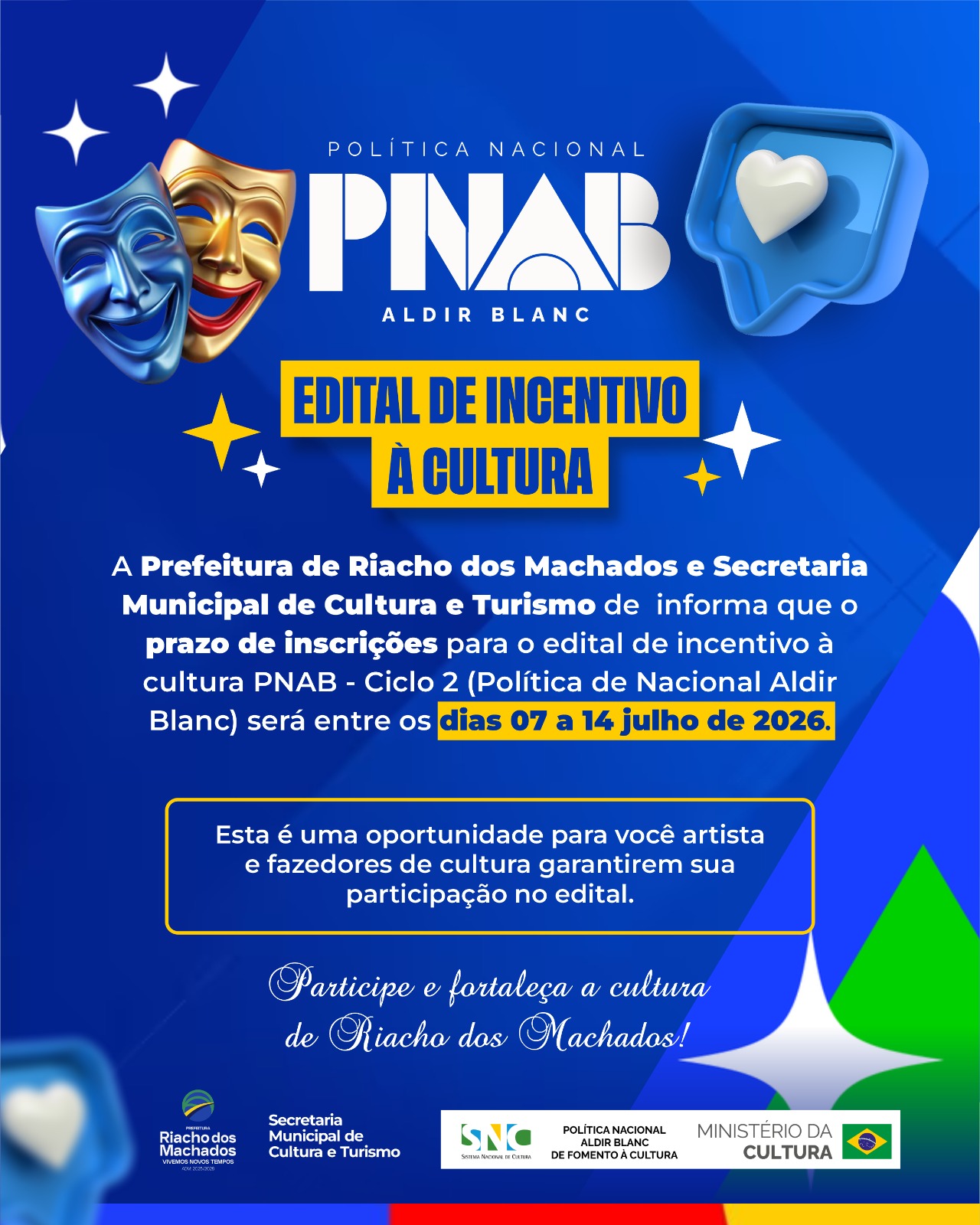 Edital de incentivo à cultura